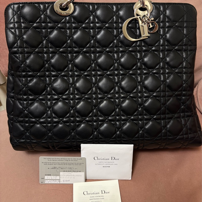 Dior Lady Dior Large 黑色羊皮 36cm 經典款-8