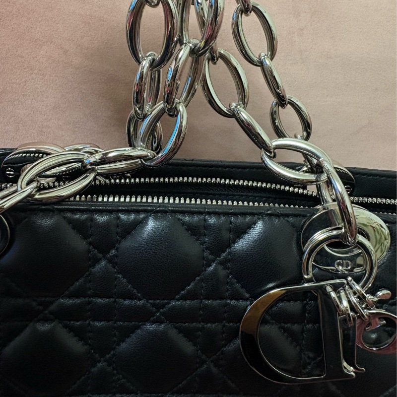Dior Lady Dior Large 黑色羊皮 36cm 經典款-18