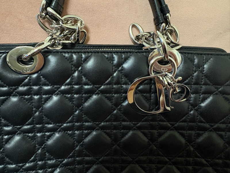 Dior Lady Dior Large 黑色羊皮 36cm 經典款-22