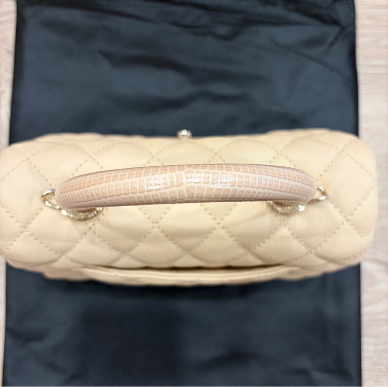CHANEL COCO Handle 24cm(奶茶色）Flap-2