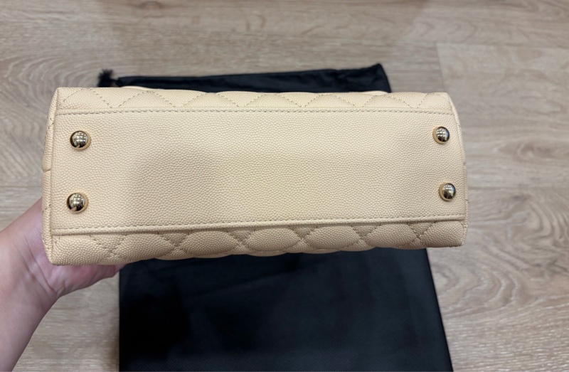 CHANEL COCO Handle 24cm(奶茶色）Flap-5