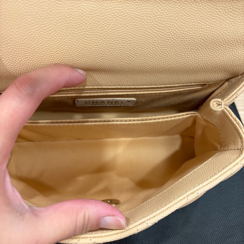 CHANEL COCO Handle 24cm(奶茶色）Flap-6