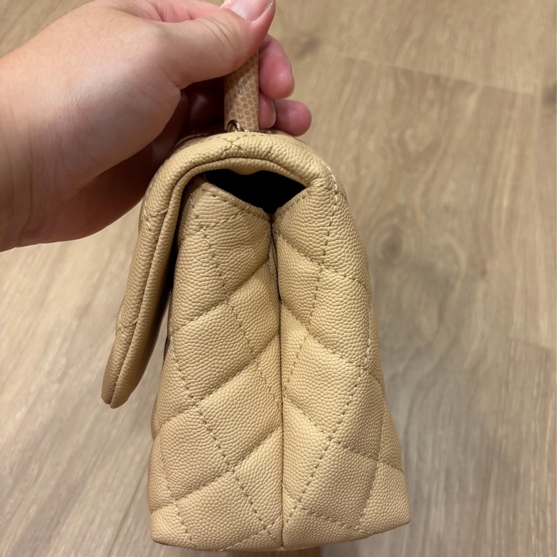 CHANEL COCO Handle 24cm(奶茶色）Flap-7