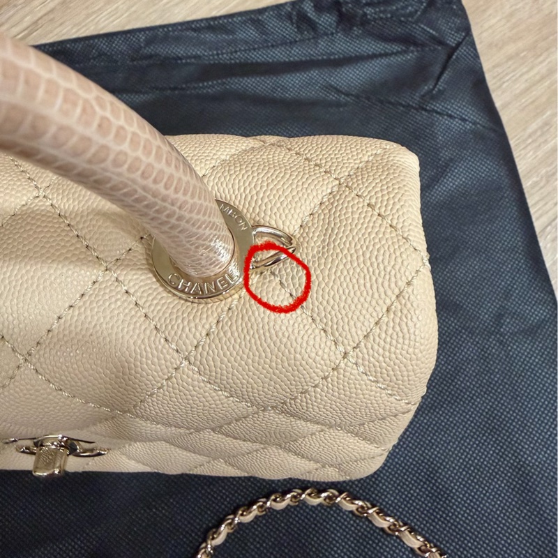 CHANEL COCO Handle 24cm(奶茶色）Flap-10