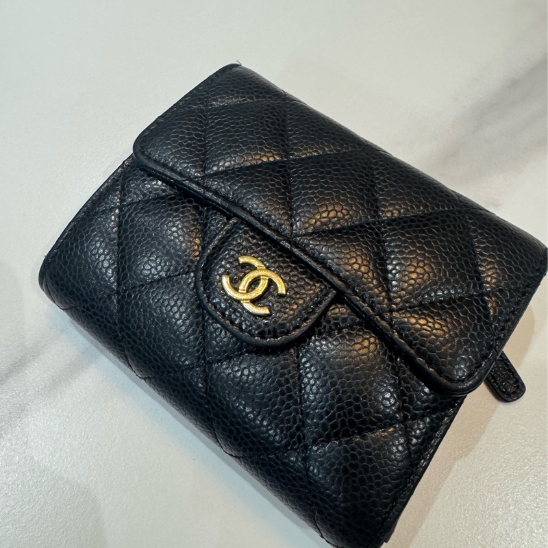 chanel 經典菱格紋短夾-0