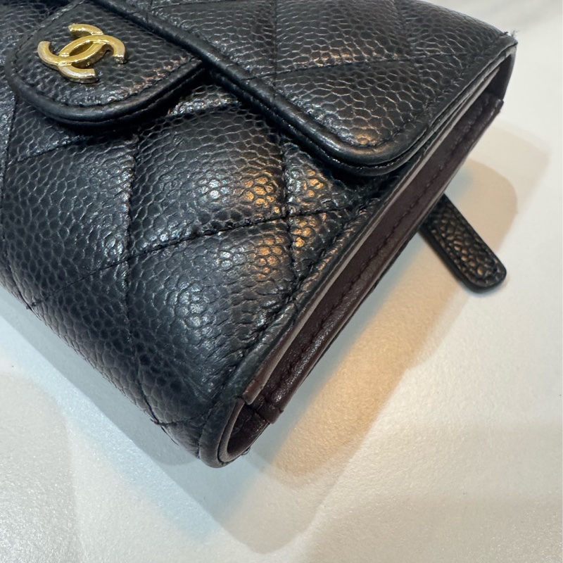 chanel 經典菱格紋短夾-1