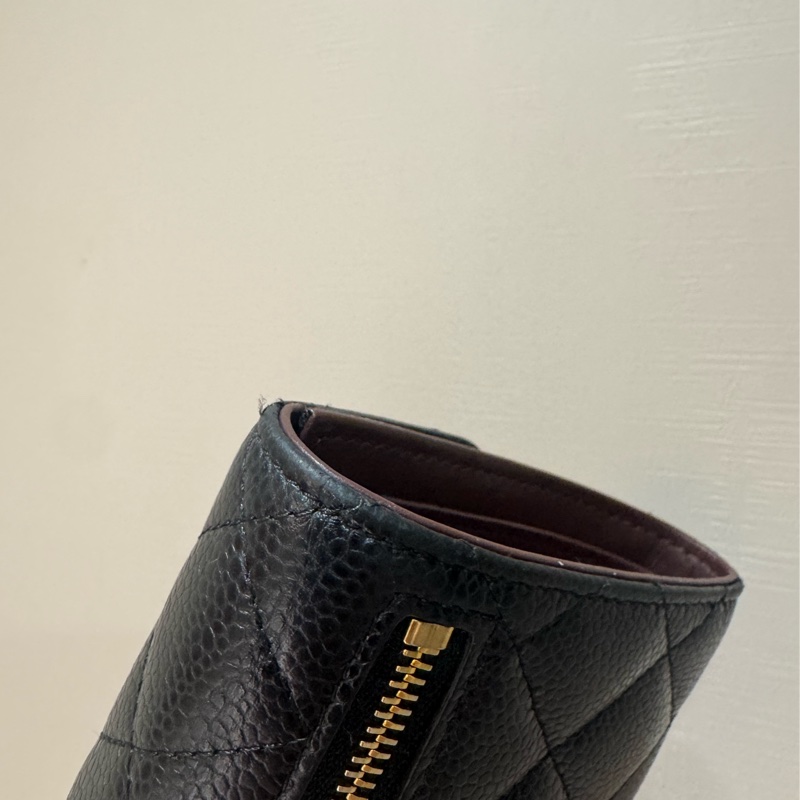 chanel 經典菱格紋短夾-3