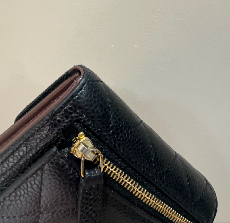 chanel 經典菱格紋短夾-9