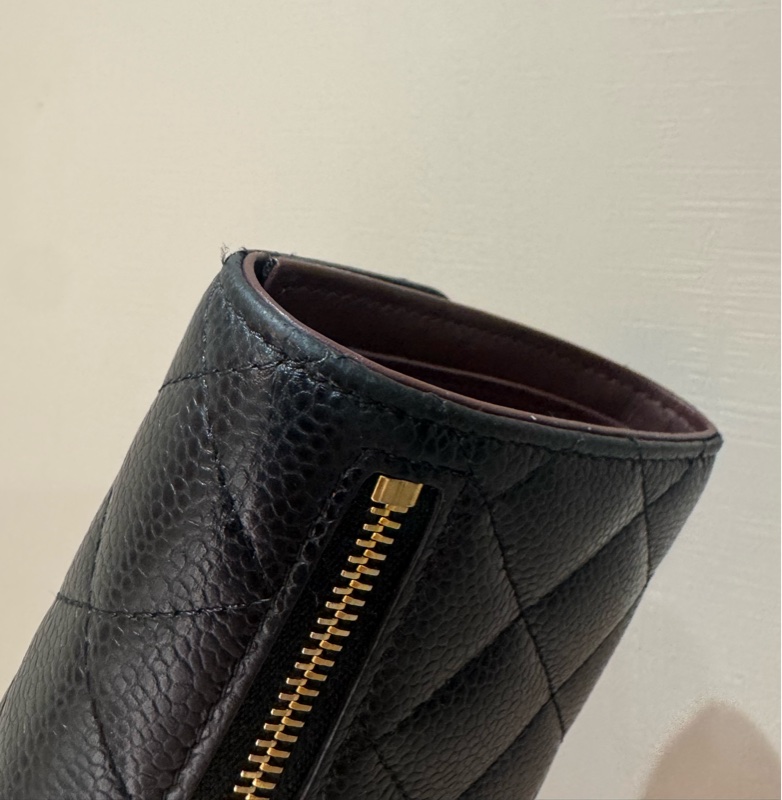 chanel 經典菱格紋短夾-10