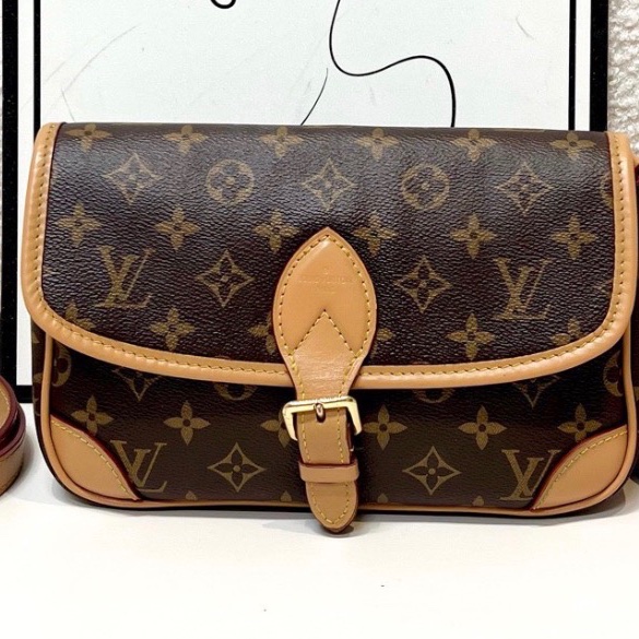 【96新 ✨ 全網最低價！】LV Diane法棍包粉肩帶 芯片款 經典老花（賣得快～下單前先詢問庫存❗️）-13