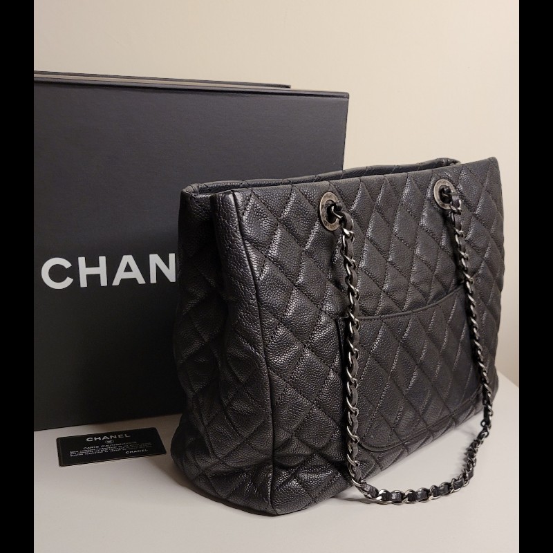 CHANEL⚡ 鏈條肩背包 魚子醬皮-1