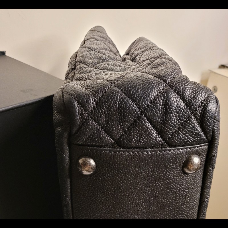 CHANEL⚡ 鏈條肩背包 魚子醬皮-4