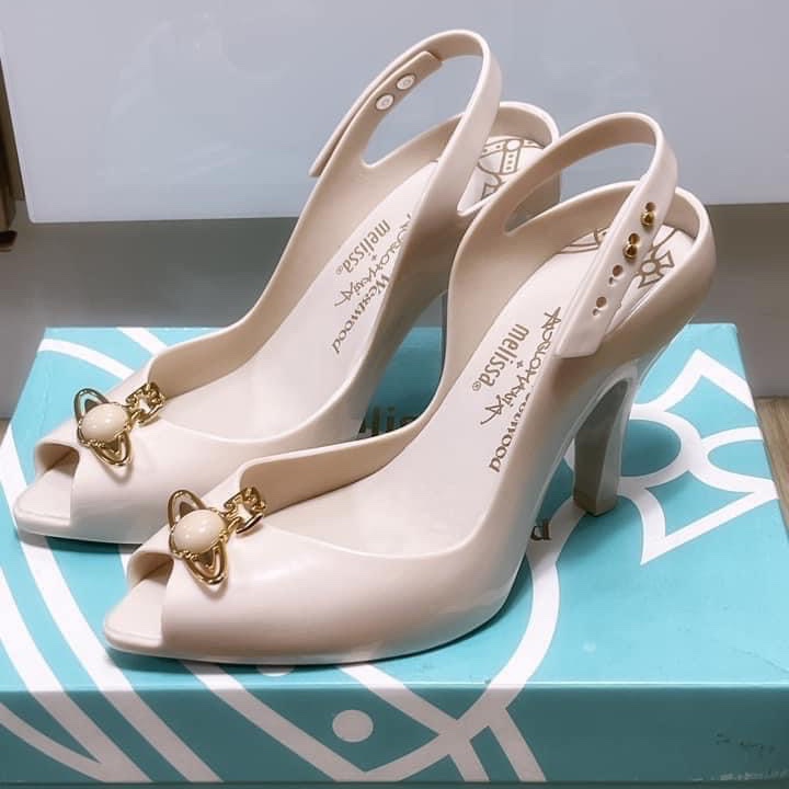 Vivienne Westwood x Melissa香香鞋土星LOGO僅試穿米白色38號-0