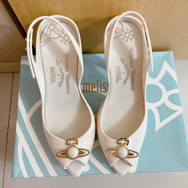 Vivienne Westwood x Melissa香香鞋土星LOGO僅試穿米白色38號-1