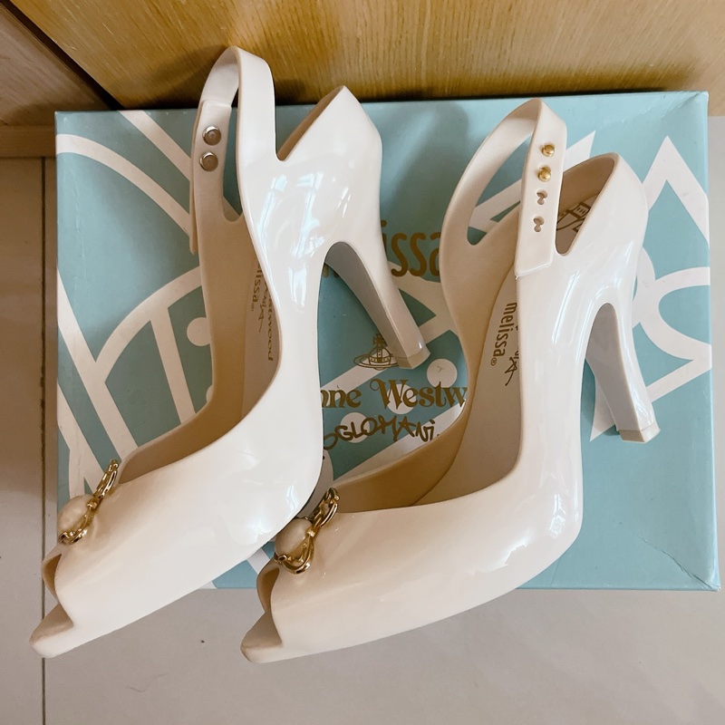 Vivienne Westwood x Melissa香香鞋土星LOGO僅試穿米白色38號-10