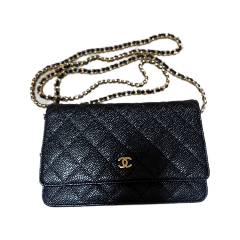 經典款WOC： 黑金荔枝紋小牛皮-2