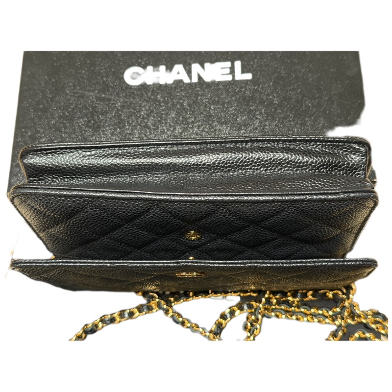 經典款WOC： 黑金荔枝紋小牛皮-4