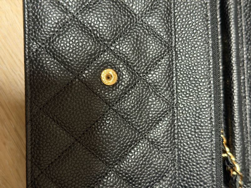 經典款WOC： 黑金荔枝紋小牛皮-8