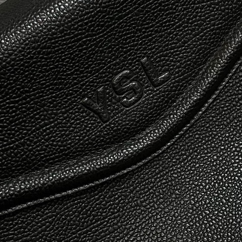 Yves Saint Laurent 肩背包YSL 壓花皮革《中古絕版稀有款》-2