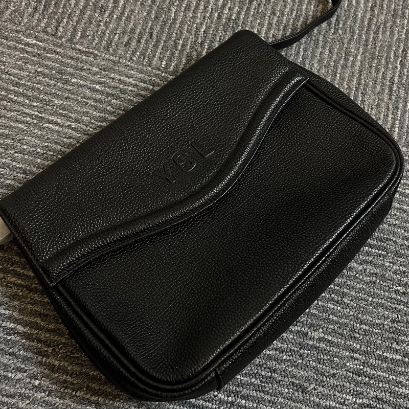 Yves Saint Laurent 肩背包YSL 壓花皮革《中古絕版稀有款》-5