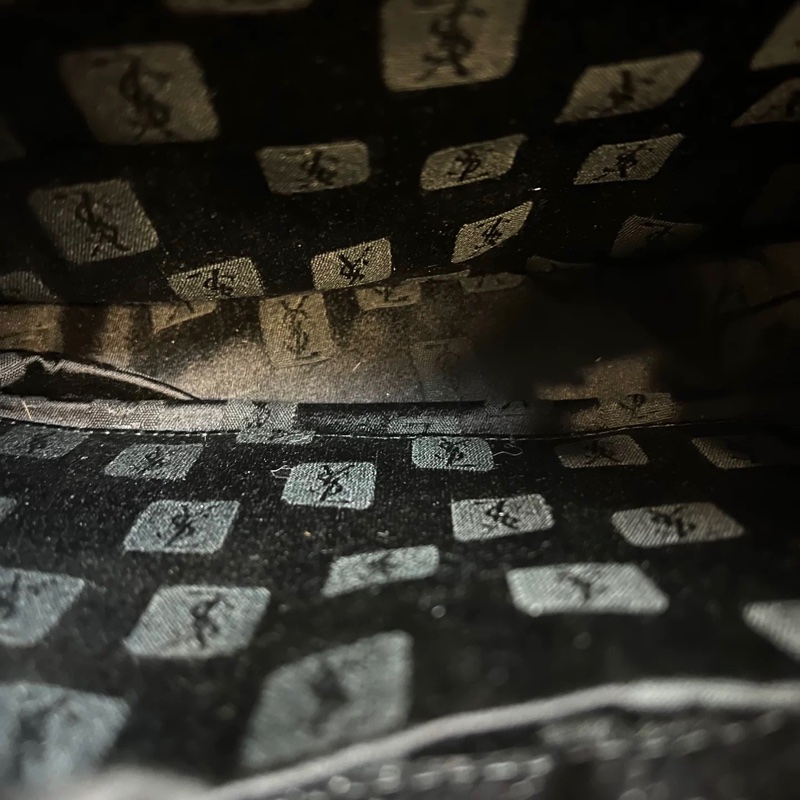 Yves Saint Laurent 肩背包YSL 壓花皮革《中古絕版稀有款》-9