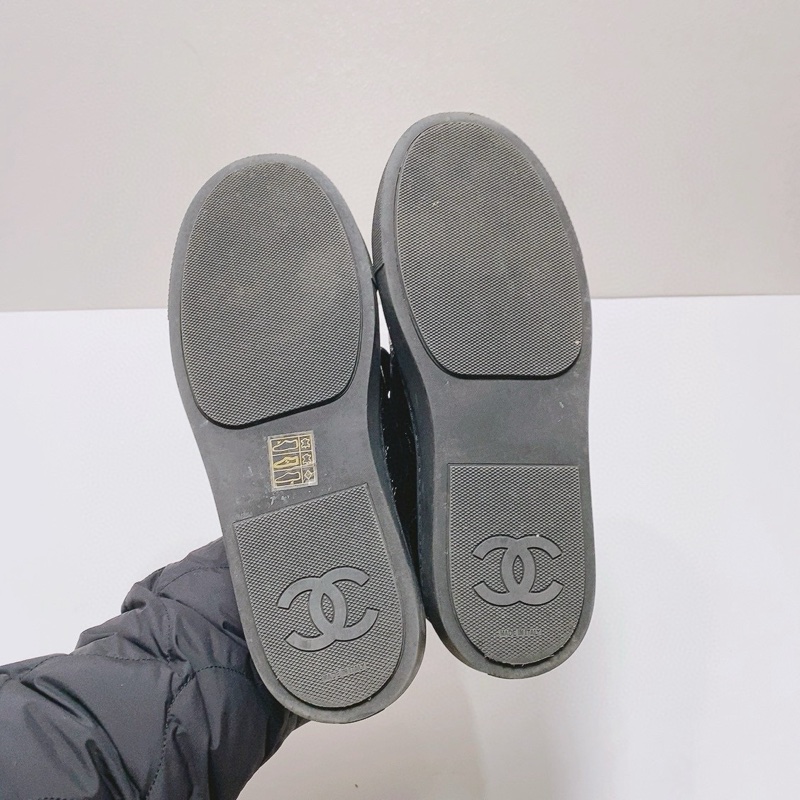 Chanel香奈兒蝴蝶結黑色休閒鞋板鞋39碼，無附件-6