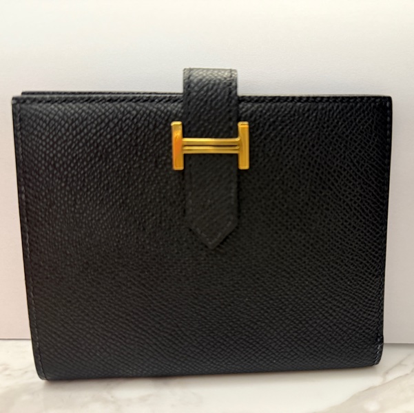 Hermes Bearn Compact 黑色短夾-7