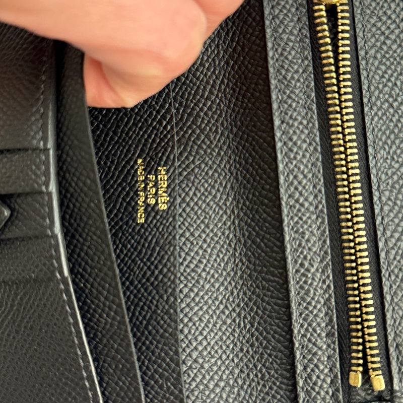 Hermes Bearn Compact 黑色短夾-16