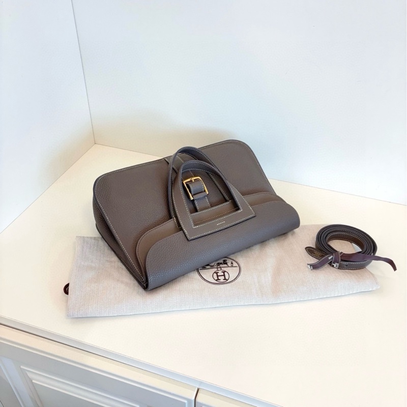 98新Hermes愛馬仕 Halzan31 錫器灰哈喇子/哈啦贊 稀少-3