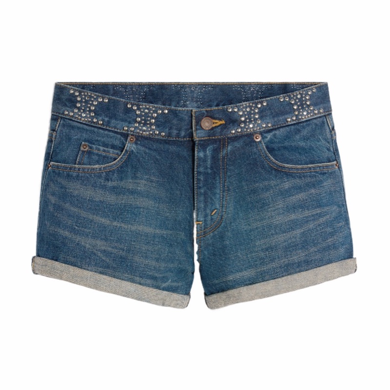 Celine 女士 多口袋牛仔短褲25 26 27 28碼-0