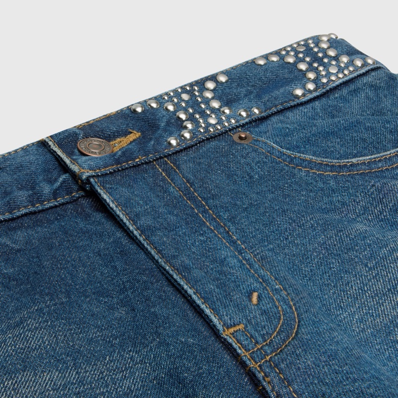 Celine 女士 多口袋牛仔短褲25 26 27 28碼-2