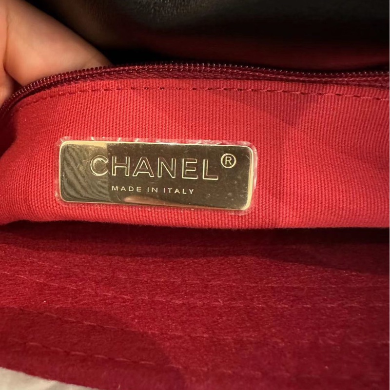 晶片款 Chanel 19bag maxi 黑銀 機場包-14