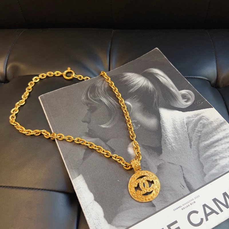 98新🆕Chanel香奈兒 中古大雙C葡萄藤粗金項鍊 絕版小極品✨各路博主中古迷同款 鏈長約68c-4