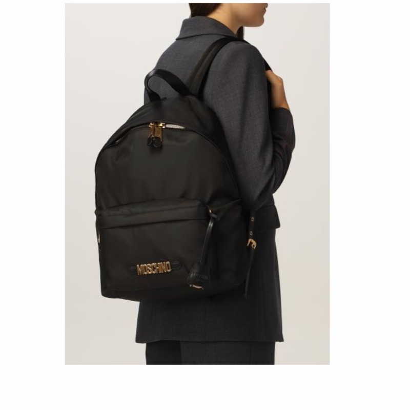 Moschino 女士 徽標雙肩包均碼碼長：30 cm，寬：14 cm，高：39 cm-1
