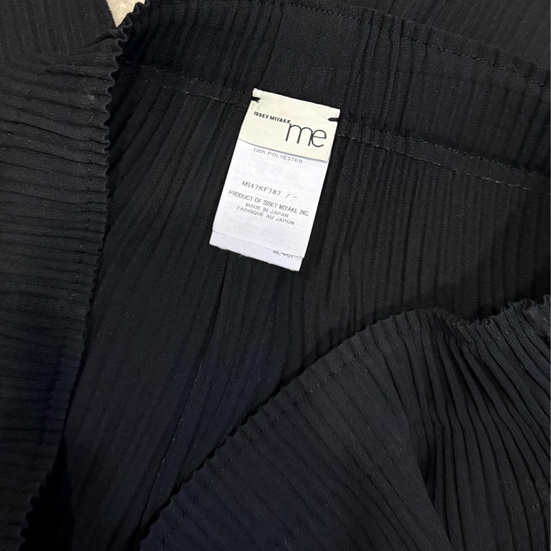 三宅一生 me ISSEY MIYAKE 黑色寬管褲-5