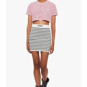 Miu Miu 女士 條紋T恤XS S M L碼-7