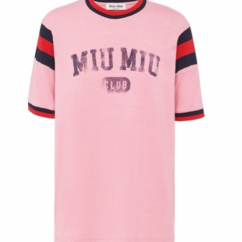 Miu Miu 女士 印花平紋針織 T 恤XS碼