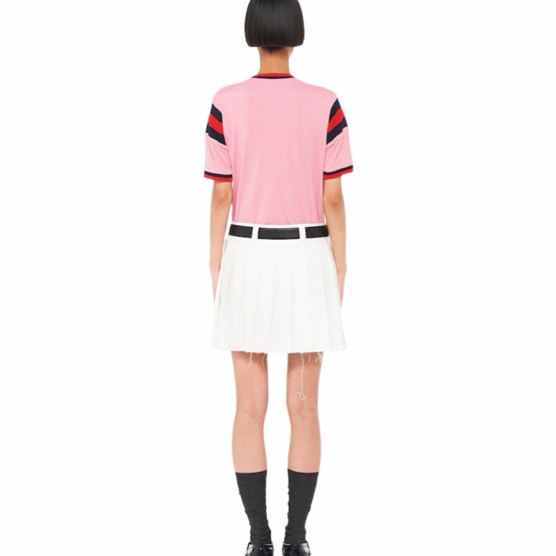 Miu Miu 女士 印花平紋針織 T 恤XS碼-1