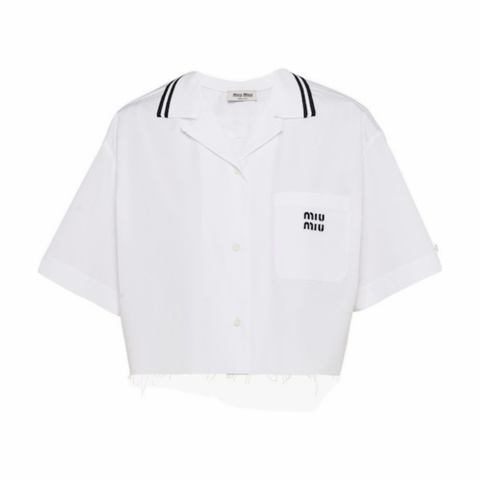 Miu Miu 女士 徽標襯衫IT-36 IT-38 IT-40 IT-42碼