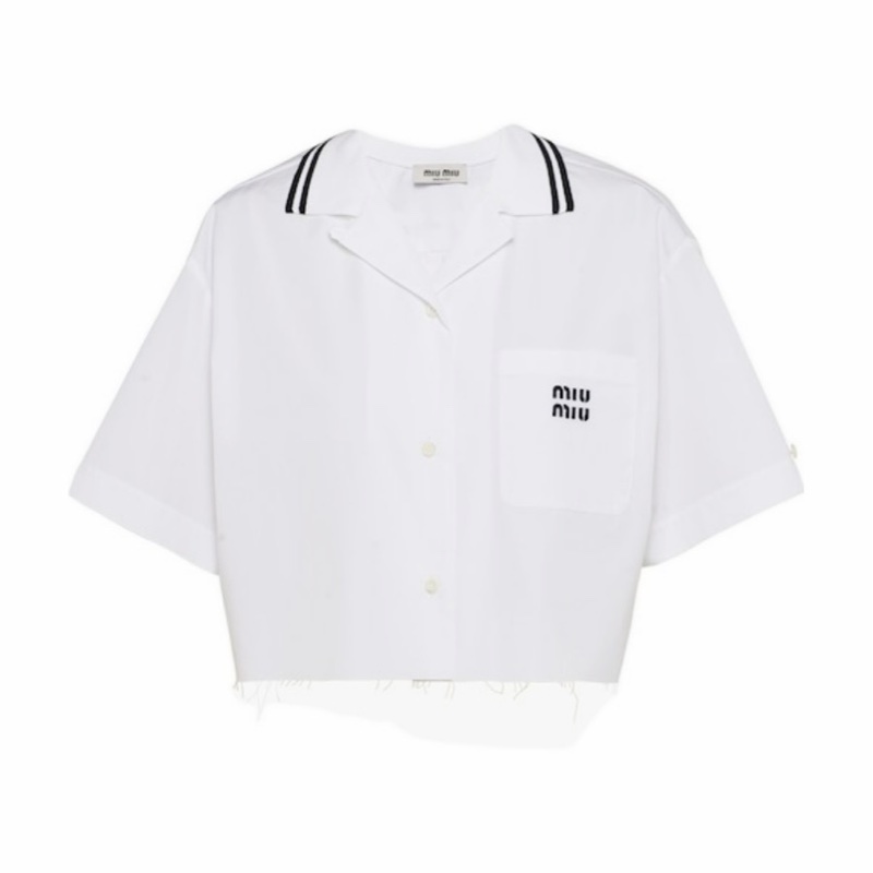 Miu Miu 女士 徽標襯衫IT-36 IT-38 IT-40 IT-42碼-0