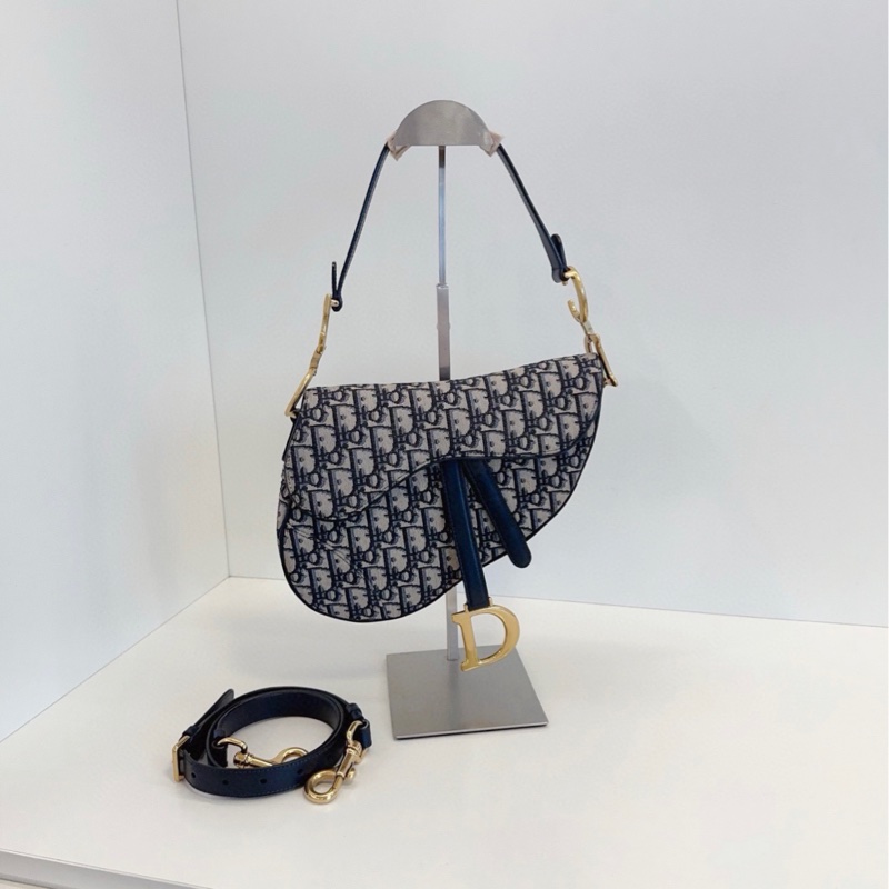 ✨Dior Saddle 刺繡老花馬鞍包 中號 新款細肩帶👑-2