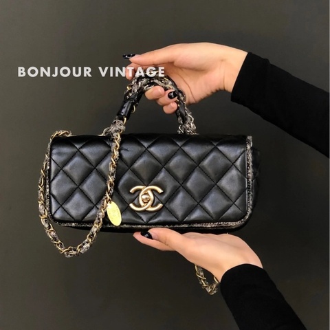 稀有款❤️ 香奈兒 #黑金 #滾邊 #CF #法棍包