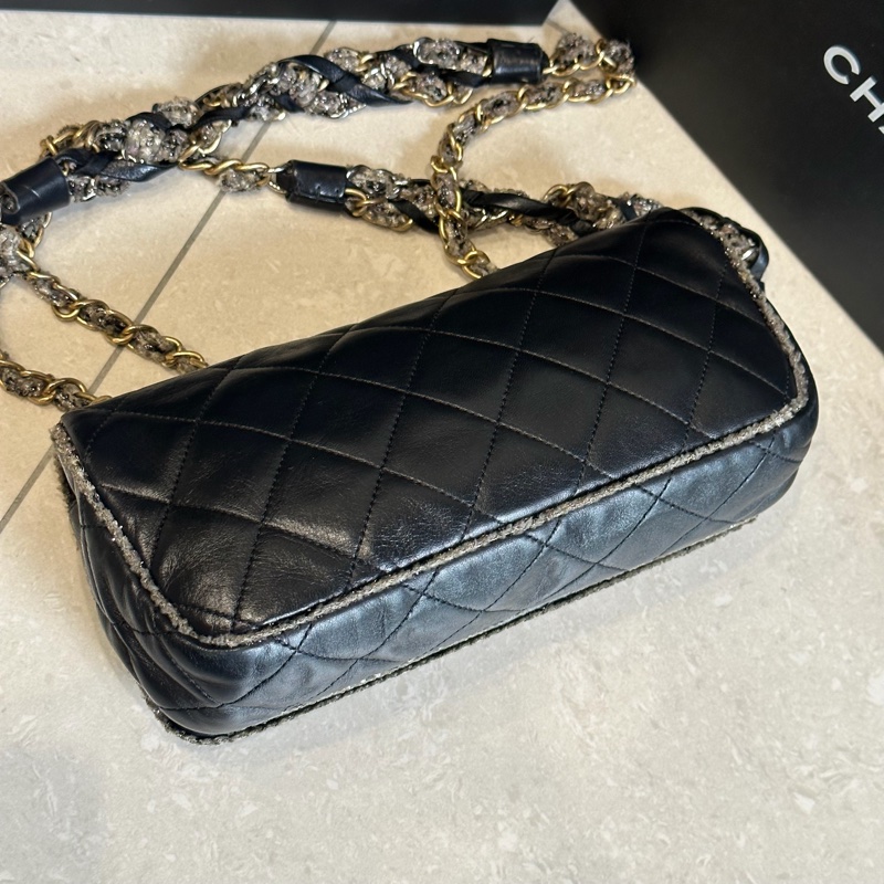 稀有款❤️ 香奈兒 #黑金 #滾邊 #CF #法棍包-15