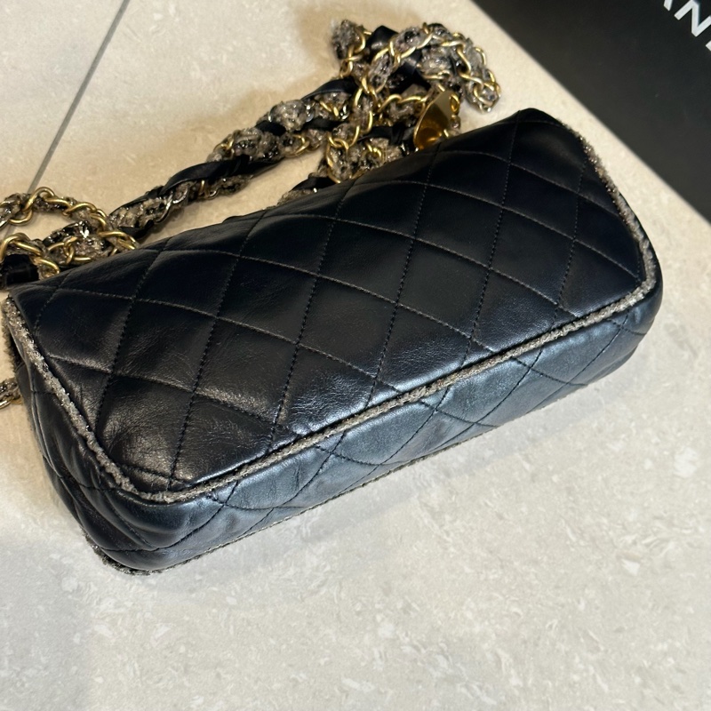 稀有款❤️ 香奈兒 #黑金 #滾邊 #CF #法棍包-18