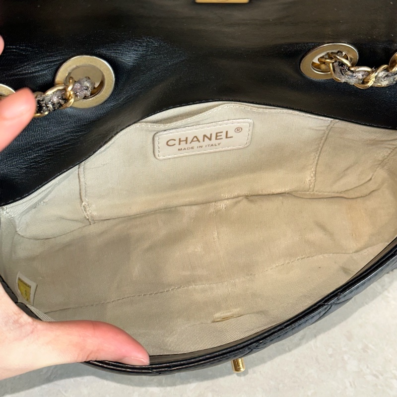稀有款❤️ 香奈兒 #黑金 #滾邊 #CF #法棍包-21