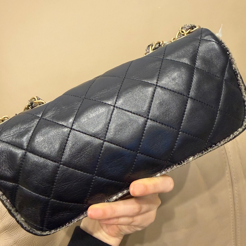 稀有款❤️ 香奈兒 #黑金 #滾邊 #CF #法棍包-35