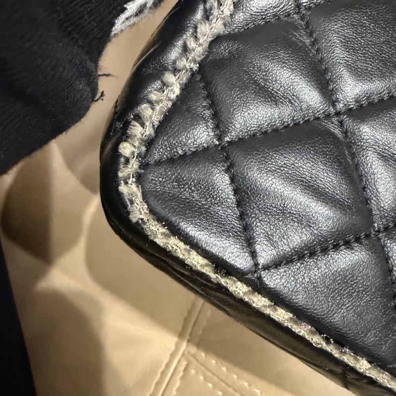 稀有款❤️ 香奈兒 #黑金 #滾邊 #CF #法棍包-41