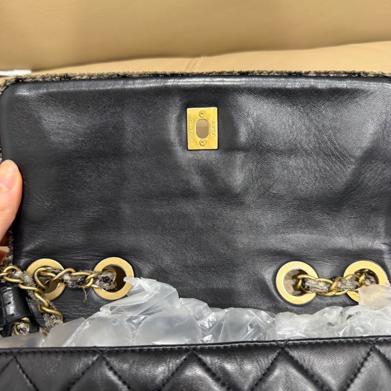 稀有款❤️ 香奈兒 #黑金 #滾邊 #CF #法棍包-43