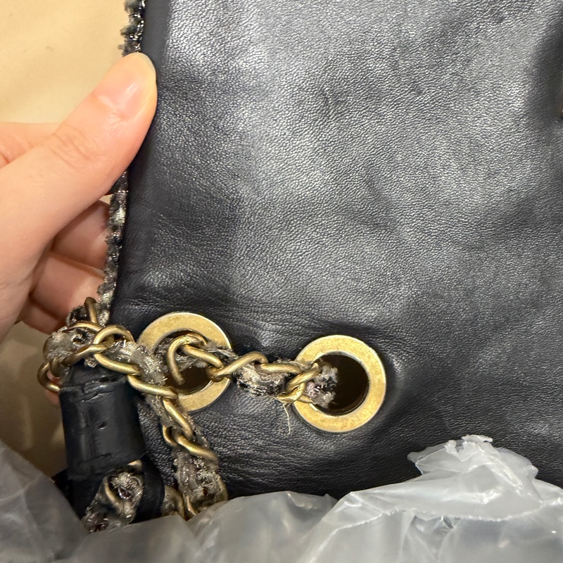 稀有款❤️ 香奈兒 #黑金 #滾邊 #CF #法棍包-45