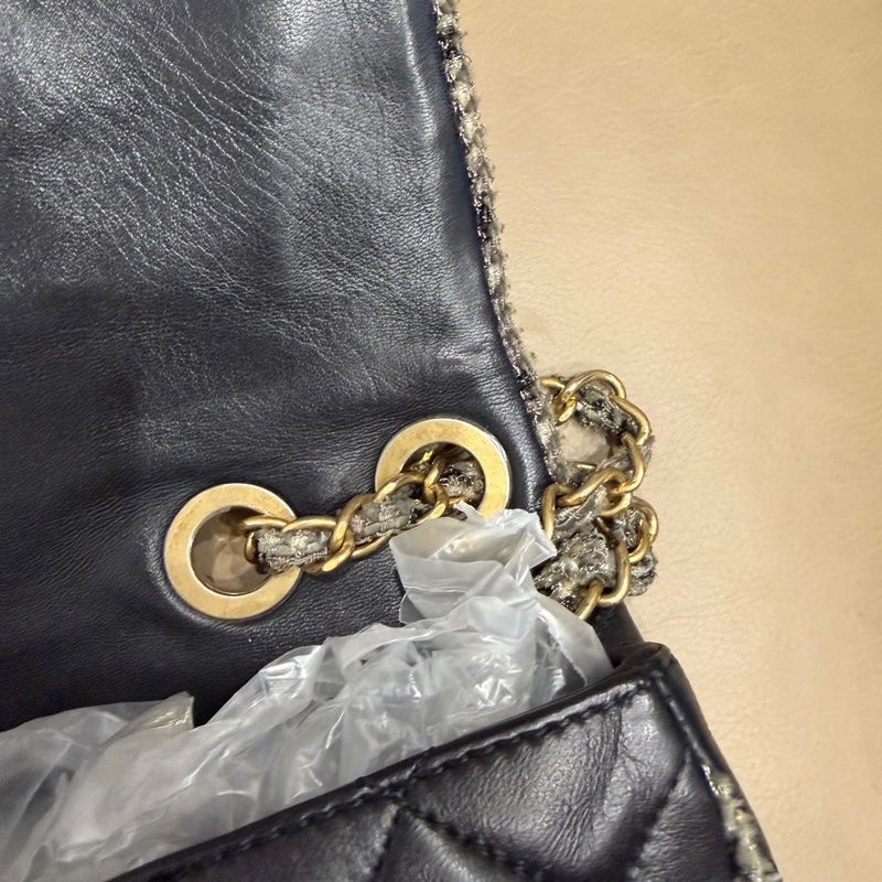 稀有款❤️ 香奈兒 #黑金 #滾邊 #CF #法棍包-46